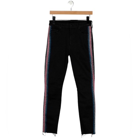 Mother High Waisted Looker Ankle Fray in Guilty Glitter Racer size 26 - Picture 9 of 10